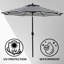 Parasol de marché inclinable 108 pi Jaenis-1054673051