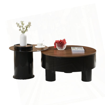 Ensemble de 2 tables basses rondes gigognes
