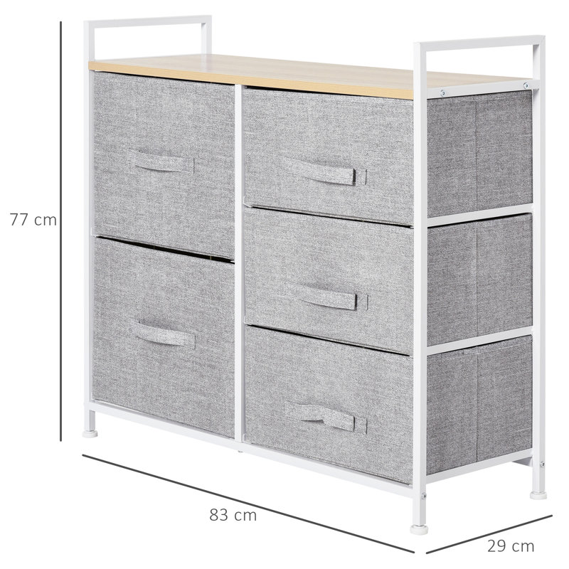 Kia 83cm W 5 - Drawer Chest of Drawers