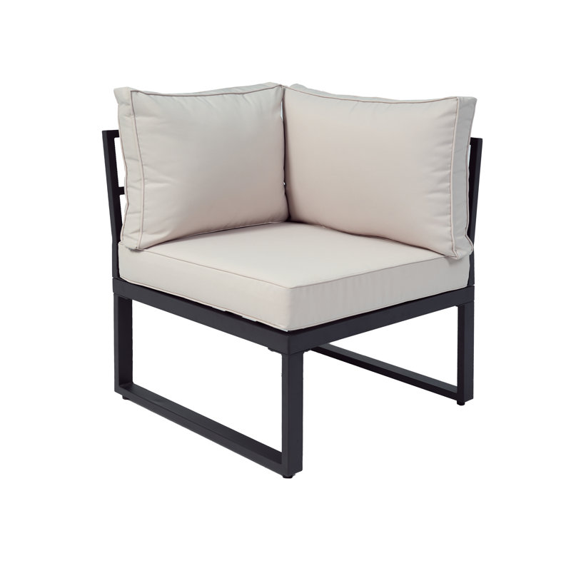 Ensemble de conversation pour patio avec repose-pieds, Beige