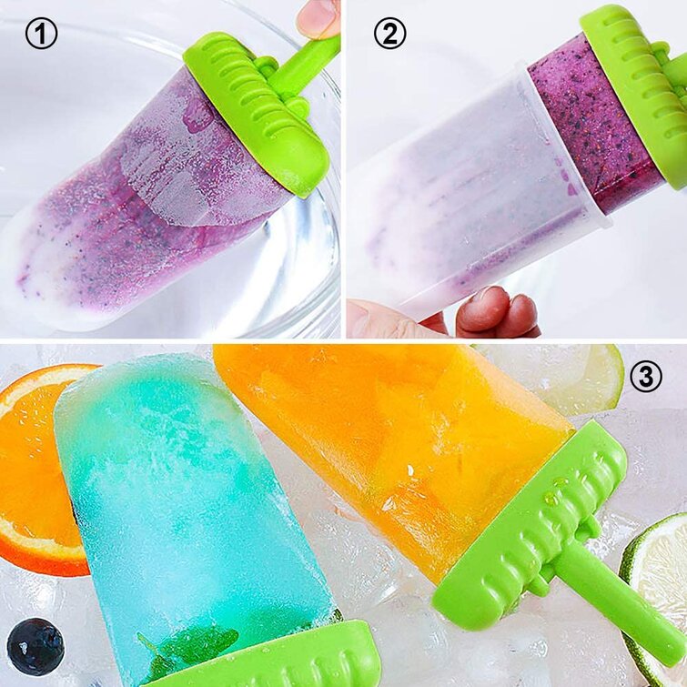 Tovolo Groovy Popsicle Molds (Set of 6) - Mess-Free Plastic Ice