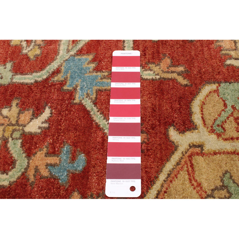 Tapis oriental brun et beige en laine tissé à plat à la main à motif oriental 5 pi 8 po x 9 pi