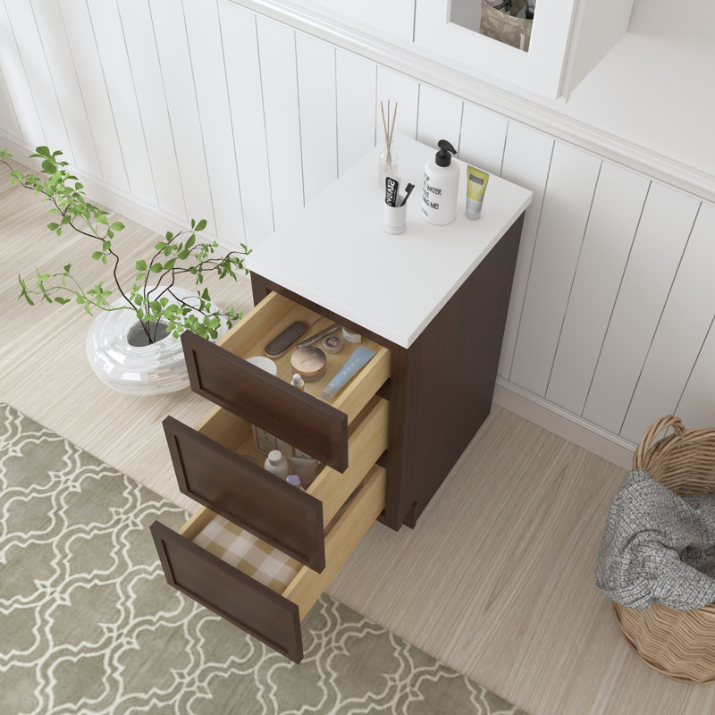 15'' Single Bathroom Vanity Base Only, Brown