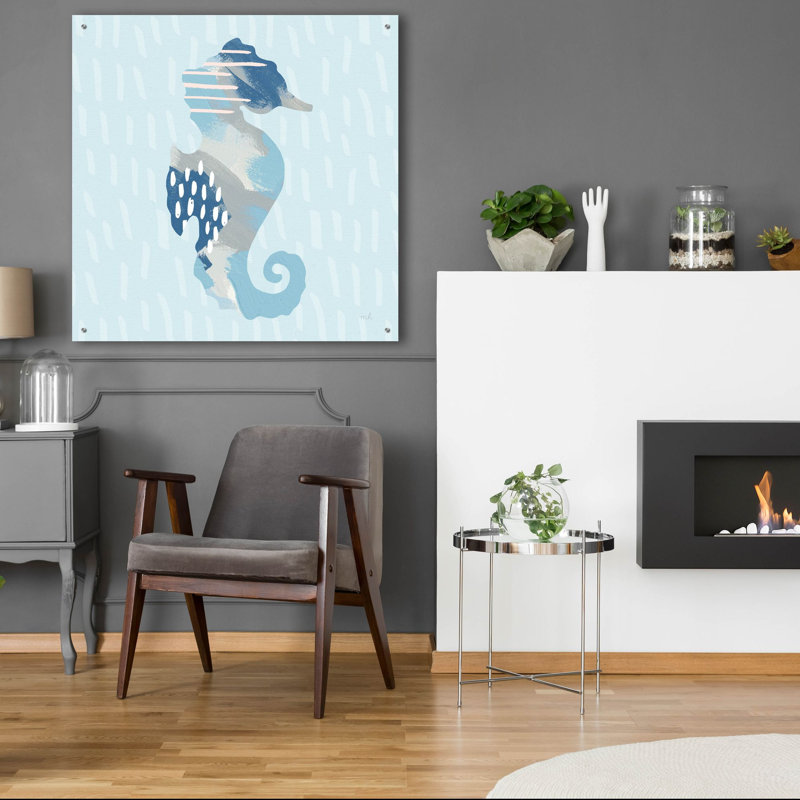 «Coastal Cool 1» par Moira Hershey, art mural en verre acrylique, H 36 po x l 36 po x P 0,2 po