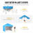 CROWN SHADES Commercial 10' x 10' One Push Center Lock Instant Pop-Up Canopy Tent with 4 Sidewalls, Sky Blue-108466754