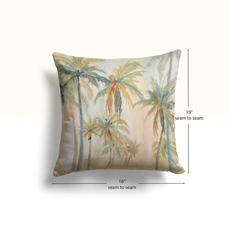 The Palms Reversible Throw Pillow