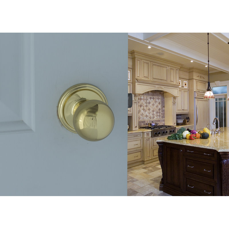 Ball 2.8'' Diameter Passage (Hall & Closet), Polished Brass