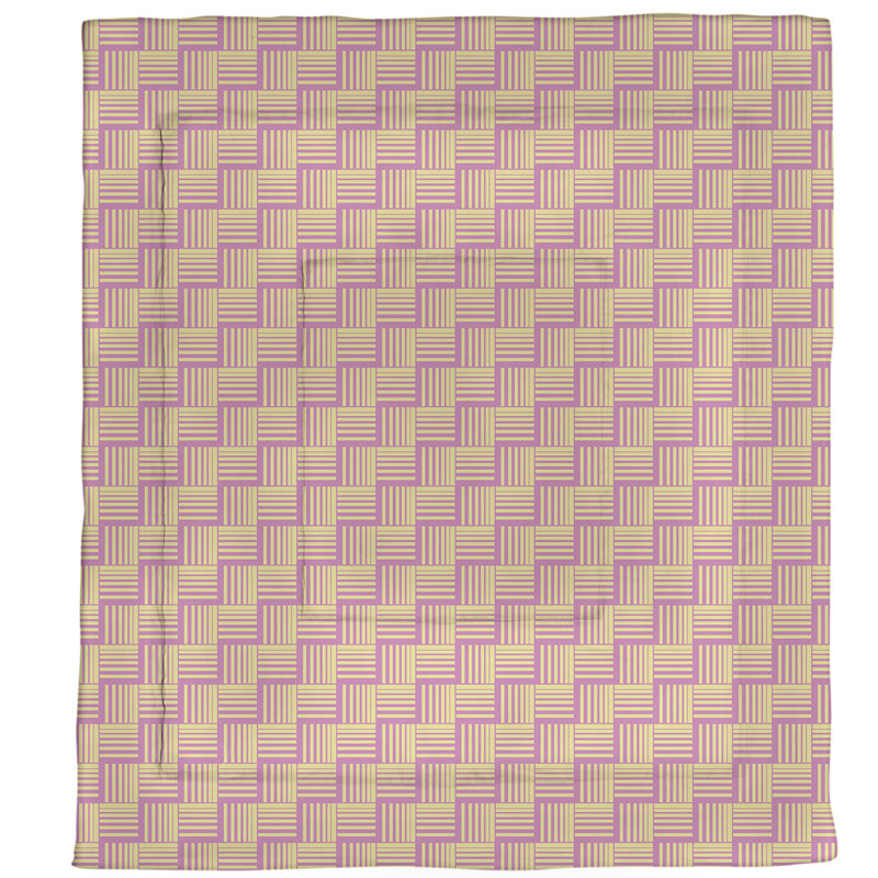 Édredon réversible en microfibre Dana Strider, Édredon simple TG, Rose / jaune géométrique 1