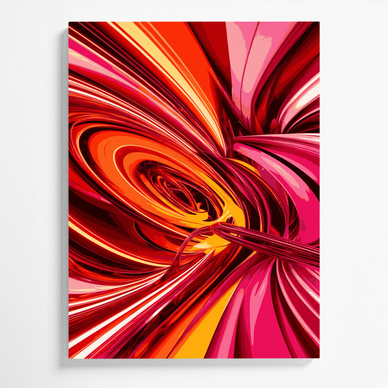 Art numérique sur toile, abstraction numérique 13, H 11 po x l 14 po