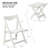 Hips Foldable Table And 2 Chairs , Rectangular White Outdoor Furniture For Practical Use Chair White, Includes