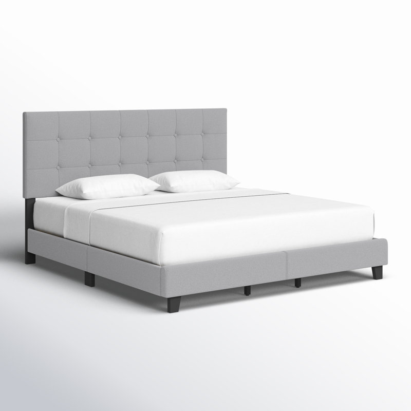 Anding Upholstered Slat Bed, Glacier, King