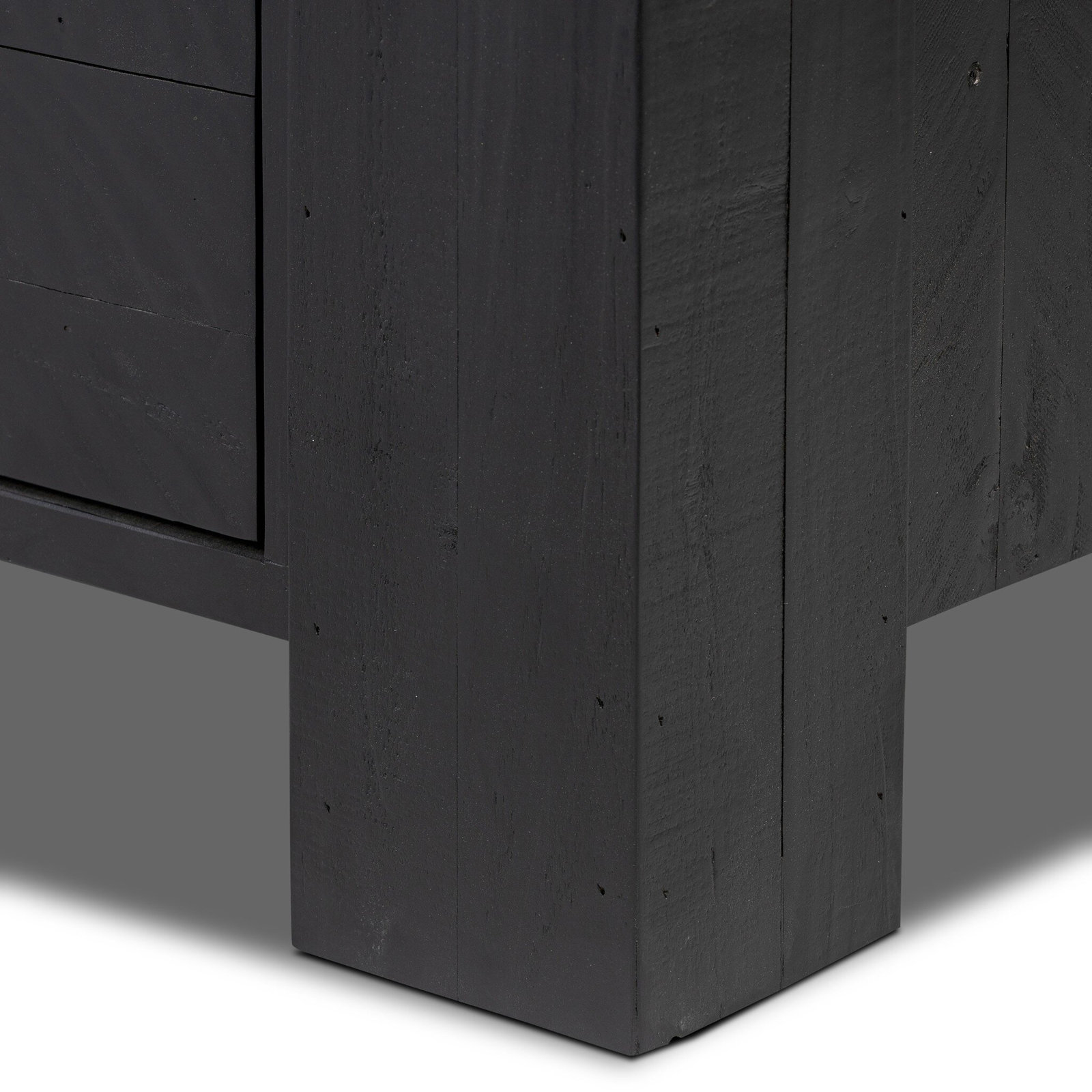 Finnian 6 Drawer Dresser-Light Blonde Pine, Aged Black Pine