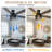52" Black Farmhouse Industrial Flush Mount Ceiling Fan, 6-Speed DC Motor Low Profile Caged Ceiling Fan with Light and Remote