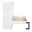 Lit simple blanc avec armoire de rangement à tablettes - et élément d'économie d'espace-1398354369