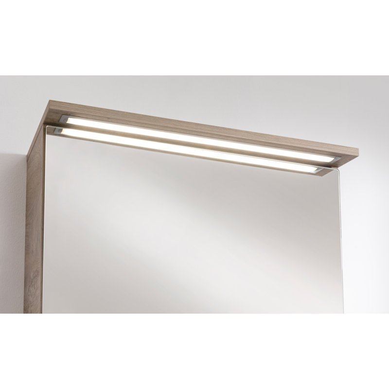 600mm W 700mm H Wall Cabinet Frameless Medicine Cabinet Mirror 2 Adjustable, Brown
