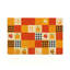 Tapis antidérapant à carreaux patchwork automnal 47 x 31 po pour planchers de bois franc