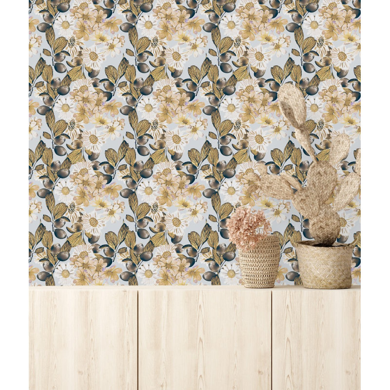 Murale camomille, L 2,08 pi x L 10,42 pi