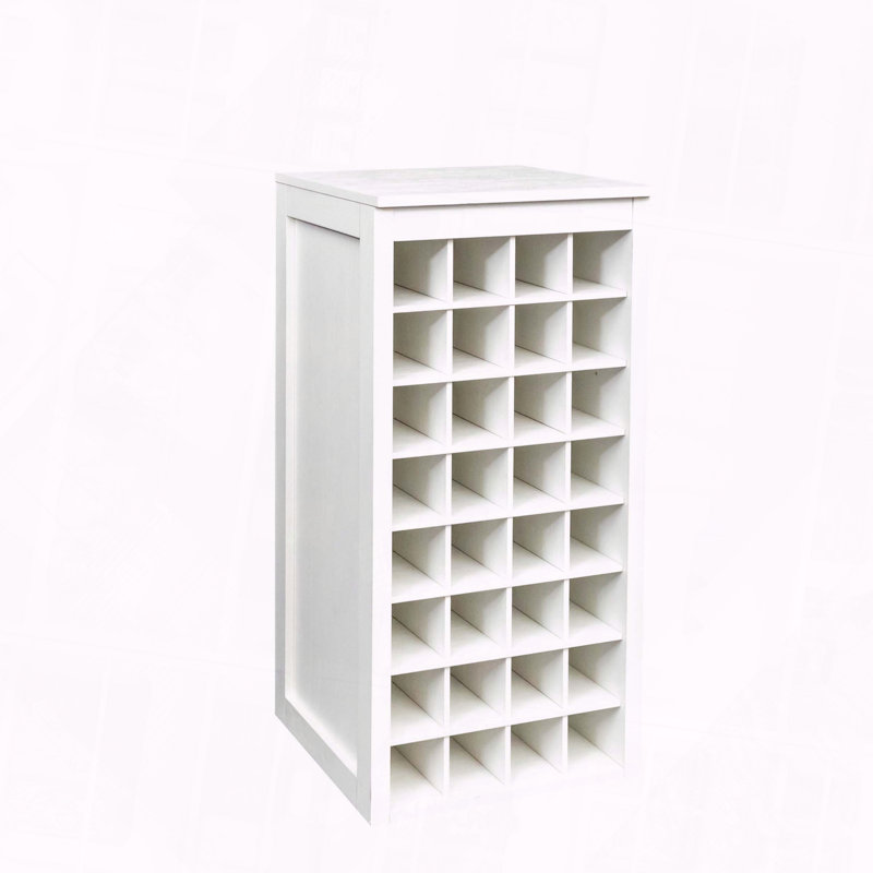 Modular Wine Bar Buffet Cabinet Particle Board, White