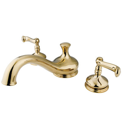 Double Handle Deck Mounted Roman Tub Faucet