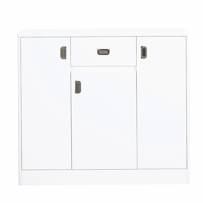 Buffet moderne Emporia | Desserte haute brillance | 1 tiroir et 3 portes avec tablettes réglables | pour salle à manger