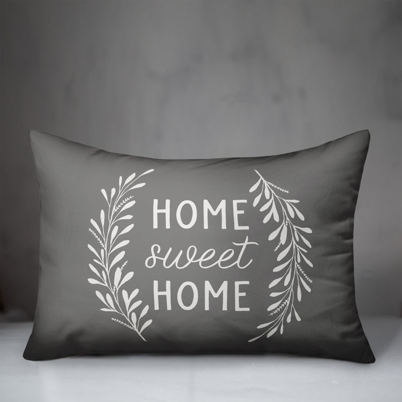 Coussin décoratif intérieur / extérieur en polyester , H 18 po x l 25 po, Gris