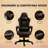 PU Leather Office Gamer Chair High Back Swivel Recliner With Footrest,Lumbar Support,Adjustable Height