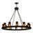 Chantella 12 - Light Steel Dimmable Wagon Wheel Chandelier