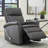 32" Top Grain Leather Manual Swivel Glider Recliner with Rolled Arms-427348360