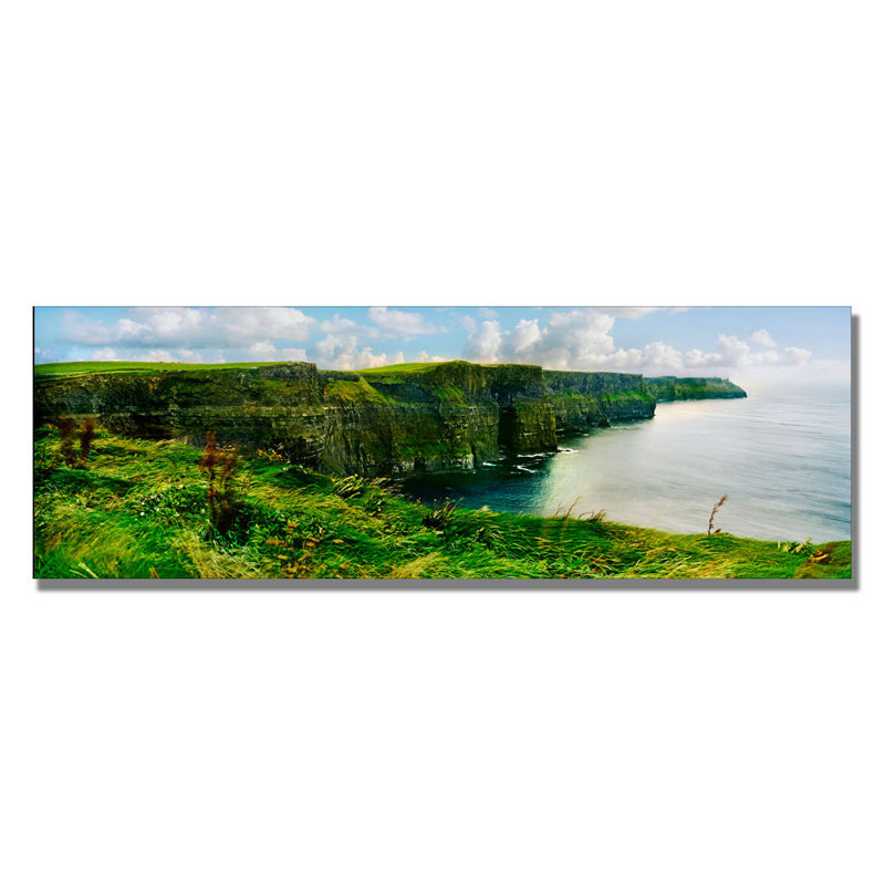 « falaises of mohr », reproduction de photo sur toile tendue, H 12 po x l 32 po x P 2 po