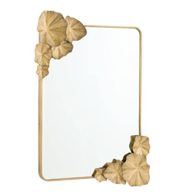 Ismerie Rectangle Brass Beveled Mirror