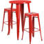 Ensemble de tables de bar rondes en métal pour l'intérieur et l'extérieur Gyala-96104966-96103403
