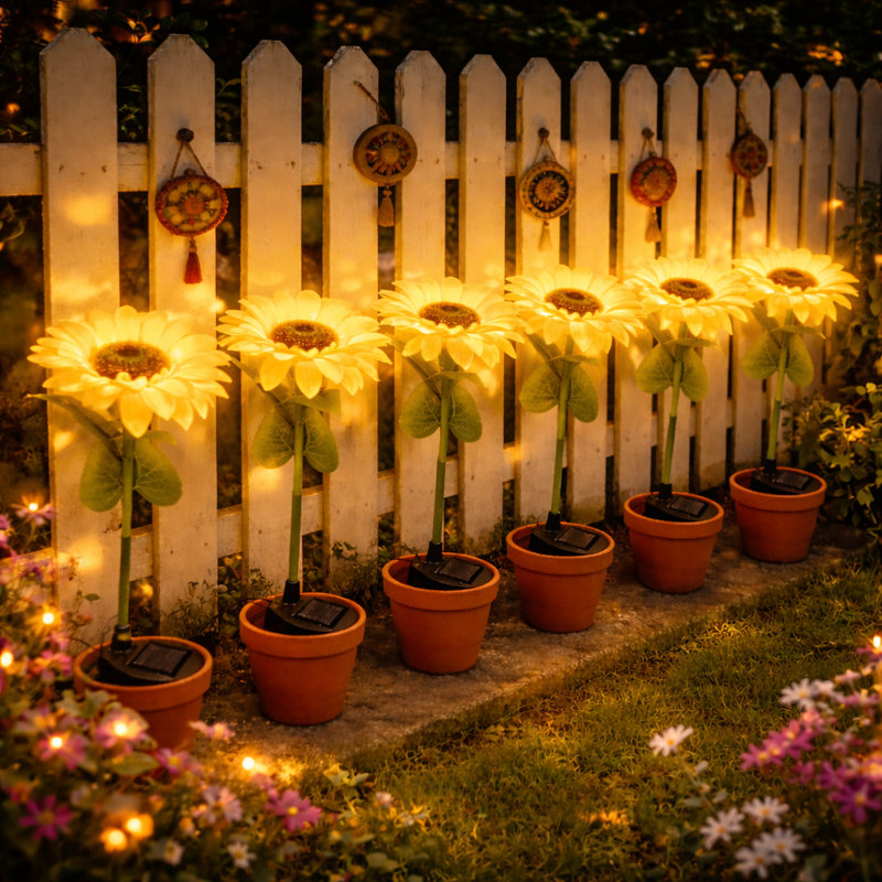 Éclairage solaire intégré à DEL pour le jardin et la fête des Mères