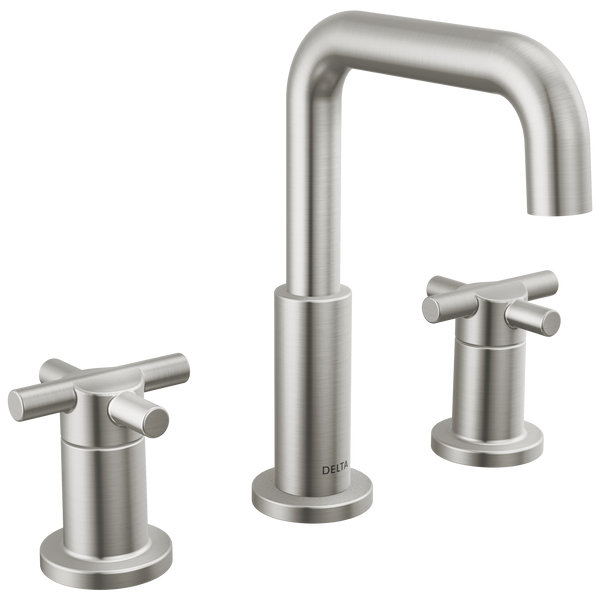 Delta Nicoli Widespread Bathroom Faucet 3 Hole, 2-handle Bathroom Sink ...