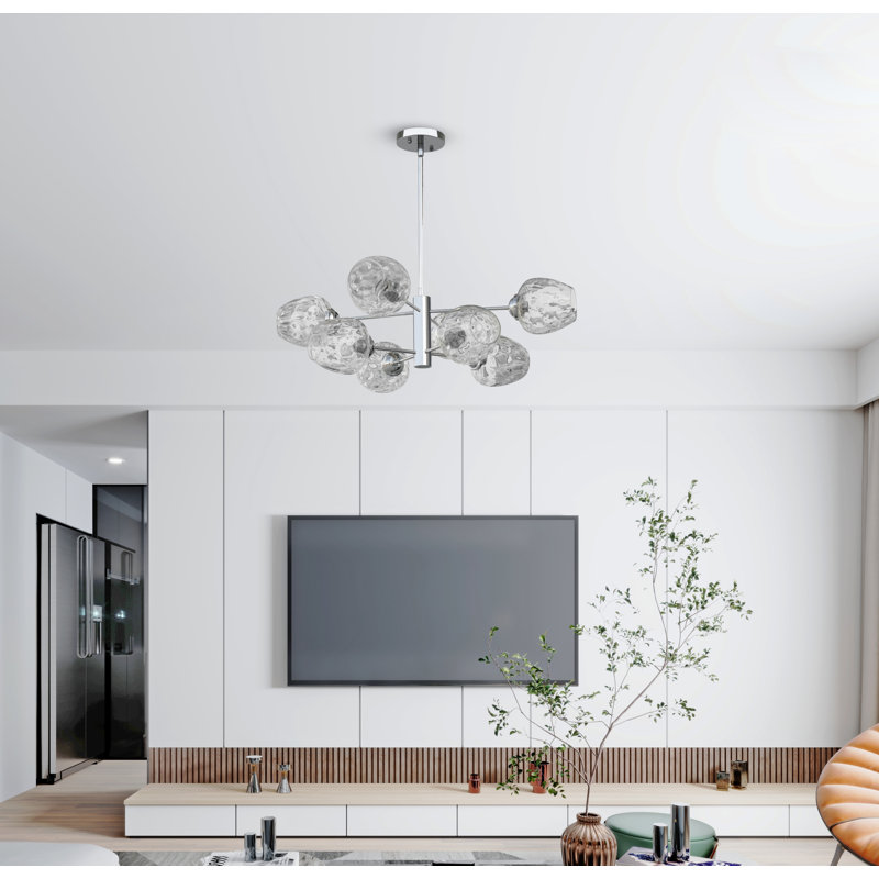 Nateria Dimmable Sputnik Linear Chandelier