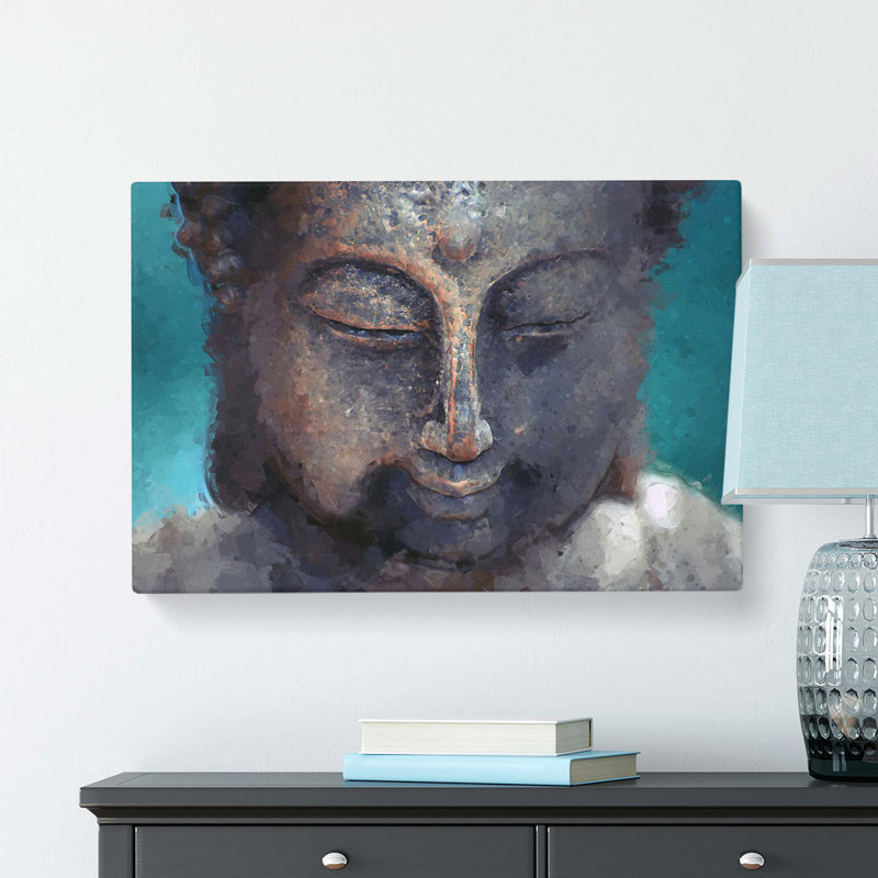 The Buddha In Abstract - Wrapped Canvas Print, 50 cm H x 76 cm W