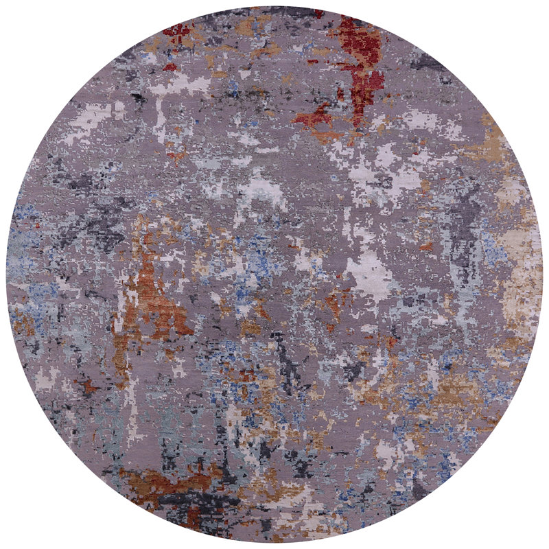 Tapis oriental mauve, Rond 6 pi