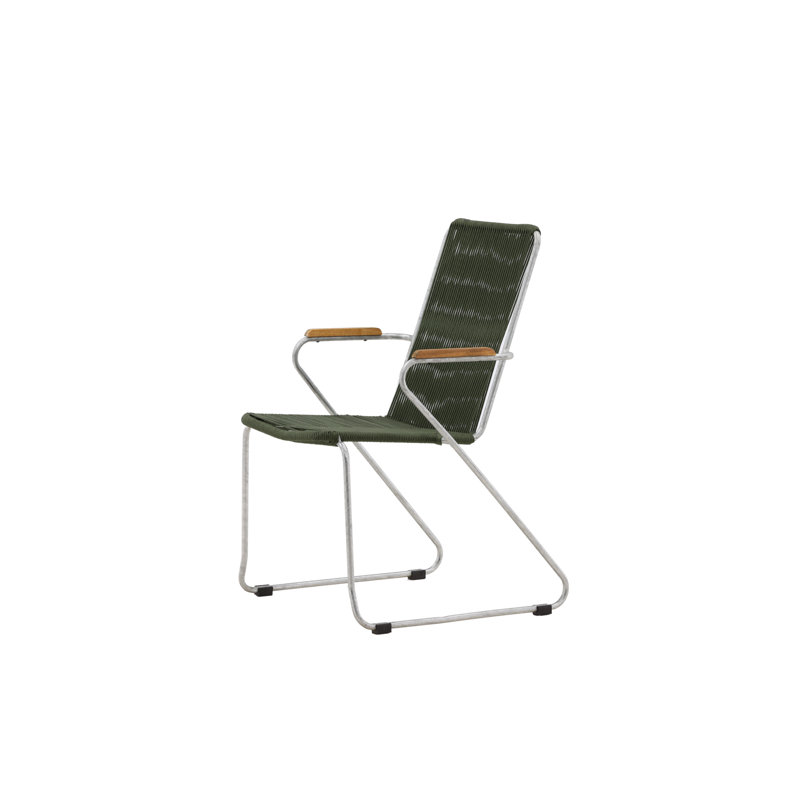 Jalisia Patio Dining Side Chair, Silver, Green