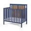 Lit de bébé Connelly Mini avec surmatelas bleu minuit / noyer rétro-1258517582