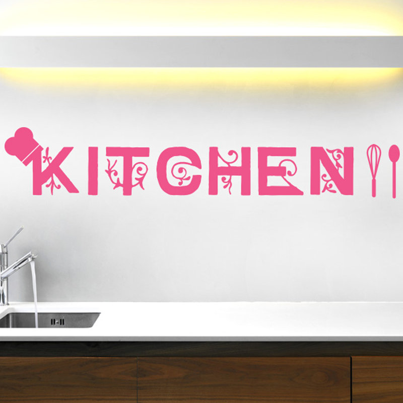 Food & Beverage Wall Decal, Pink, Medium
