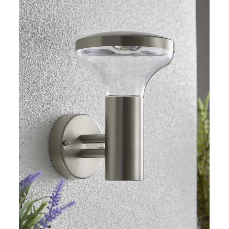 Halen Stainless Steel 4 - Bulb 22.8cm H Integrated LED Outdoor Armed Sconce