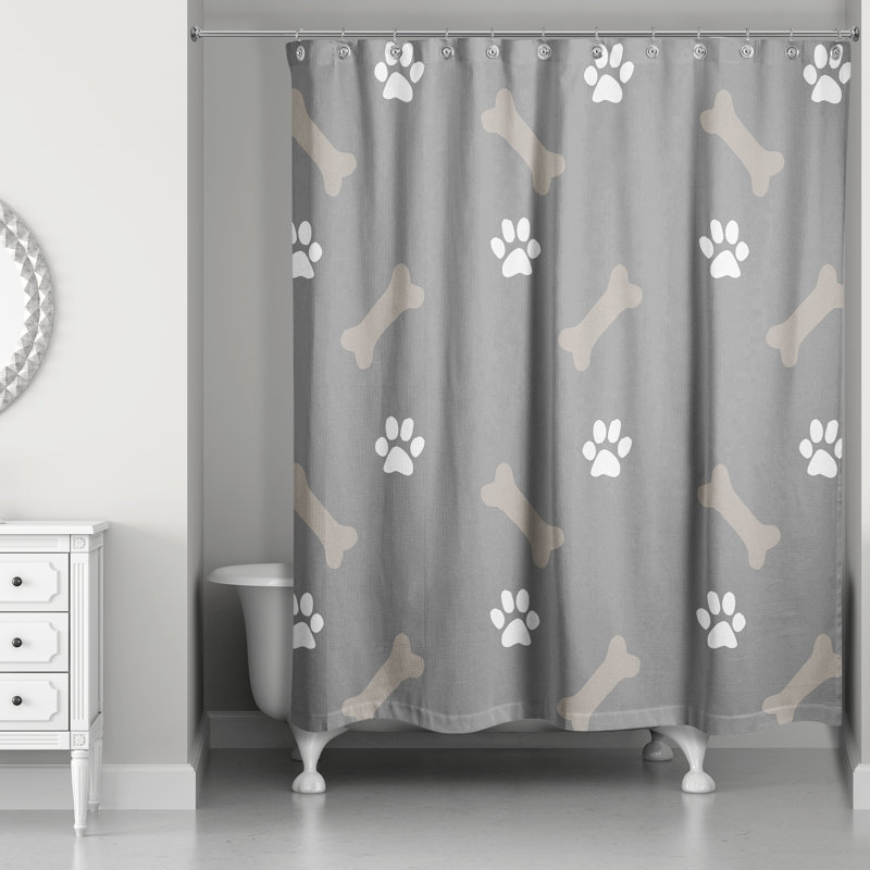 Rideau de douche Rosstallha, Gris