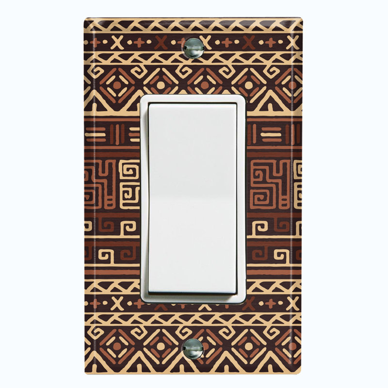 Patterned 1 - Gang Toggle Light Switch Standard Wall Plate