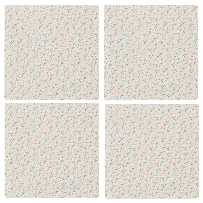  Spring Blossom Printed Napkin Set/4