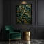 «Abstract Florals 98», art mural sur toile verte-943652692