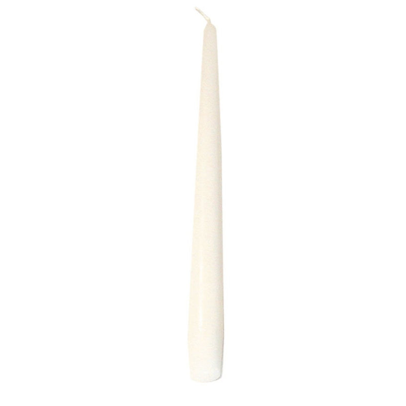 Bougie conique métallique non parfumée, Blanc