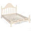 Lit plateforme avec tête de lit chic, structure en bois massif, support à lattes, pas de sommier tapissier, conception basse à terre, beige-130155208-130155203