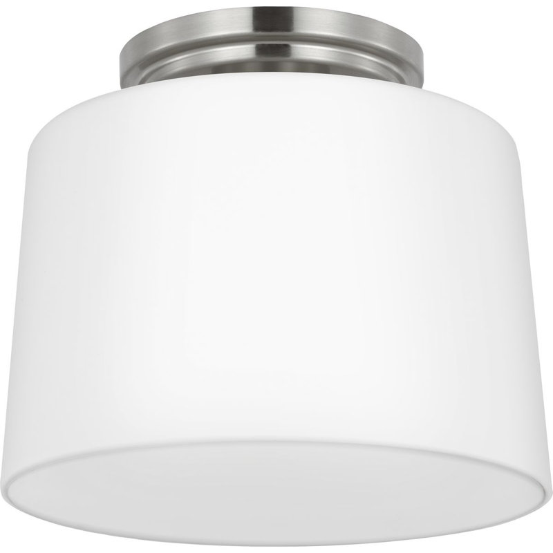 Plafonnier encastré en verre Howardwick, Nickel brossé