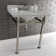 Monarch Marble Rectangular Console Bathroom Sink with Overflow