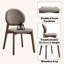 Chaises d'appoint en lin brun (lot de 2) - Rembourrées pour un soutien optimal - Structure en noyer - 2 coussins d'assise et de dossier - Finition confort exceptionnelle