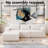 Boneless Creamy Modular Suede Sofa: Space-Saving Chic